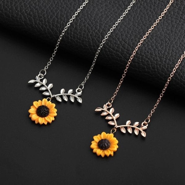 2019 Statement Alloy Rose Pendant Necklace 4 Color Women Jewelry Accessories Gold Chain Necklace for Women 2