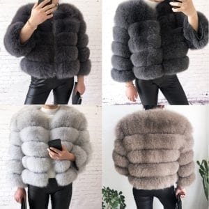 2019 new style real fur coat 100 natural fur jacket female winter warm leather fox fur 6