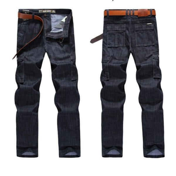 Cargo Jeans Men Big Size 29 40 42 Casual Military Multi pocket Jeans Male Clothes 2019 1