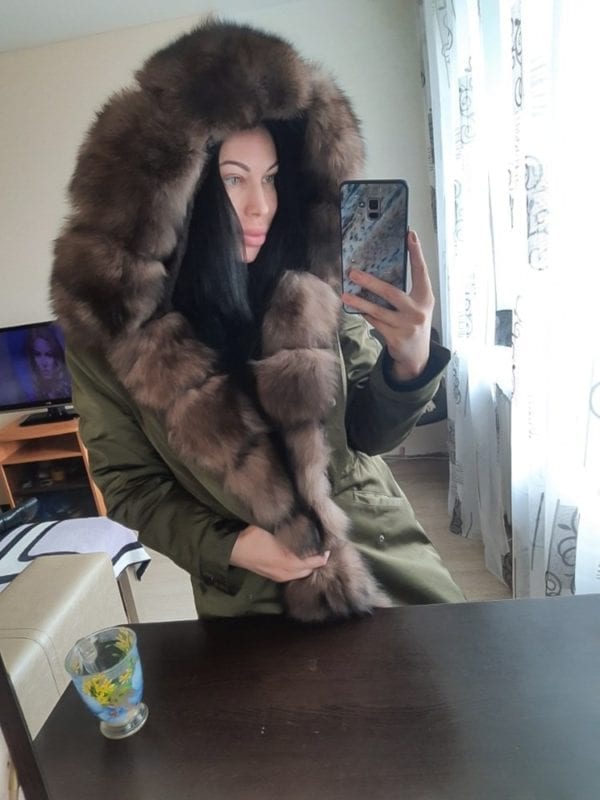 OFTBUY Waterproof Real Fur Coat X long Parka Winter Jacket Women Natural Fox Fur Collar Hood 8
