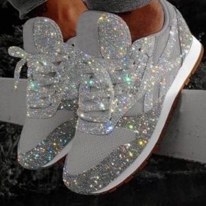 Women Bling Sneakers 2019 Autumn New Casual Flat Ladies Vulcanized Shoes Lace Up Outdoor Sport Running