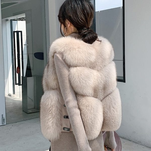 ZDFURS real fur fox fur coat design ladies winter really fox fur coat detachable real fur 10