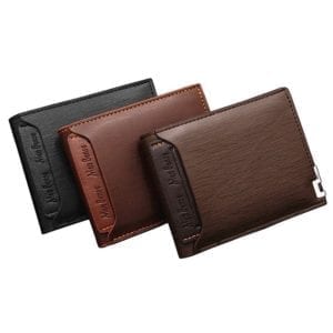 Men Wallet Leather Card Holder Fashion New Card Purse Fashion Multifunction for Credit Cards Male Iron
