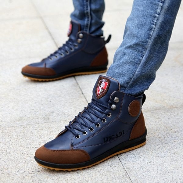 Men s boots spring and autumn winter shoes large size B Department Botas Hombre leather boots