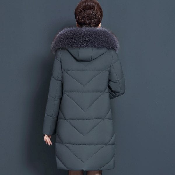 Ms winter coat high end new mother coat long section middle aged cotton padded thickening elderly 3
