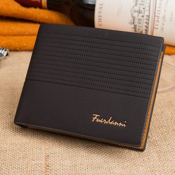 New Fashion Short Mens Wallets PU Leather Bifold Male Wallets Large Capacity Bank Cards Holder Business 4