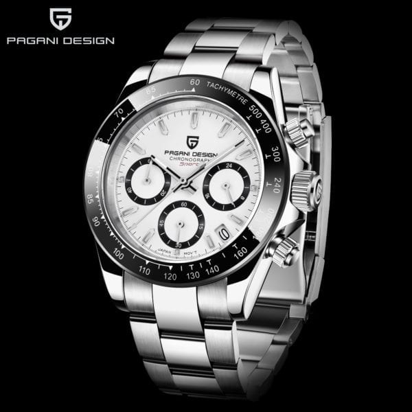 New PAGANI Series Classic Black Dial Luxury Men quartz Watches Stainless Steel 100m Waterproof Mechanical Watch