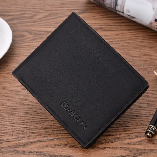 New men s wallet fashion smooth soft leather cross section multi function wallet tide short men 1