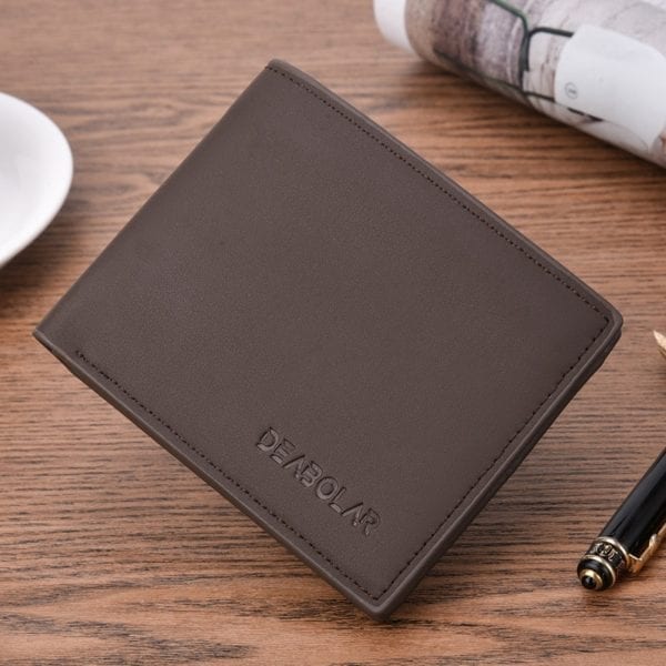 New men s wallet fashion smooth soft leather cross section multi function wallet tide short men 2