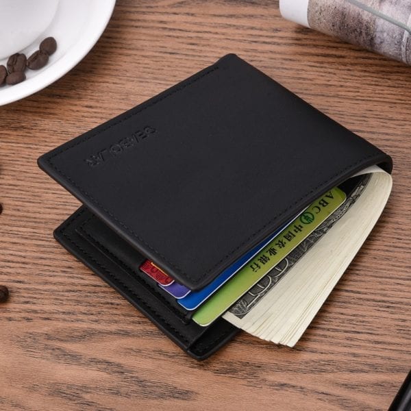 New men s wallet fashion smooth soft leather cross section multi function wallet tide short men 3