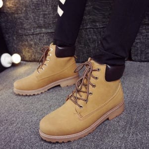 Winter Men Boots PU Outdoor Snow Ankle Boots Male Lace Up Anti slip Booties British Sneakers 5