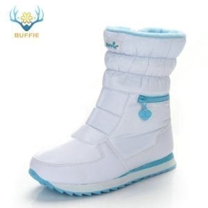 Winter boots women warm shoes snow boot 30 natural wool footwear white color BUFFIE 2019 big
