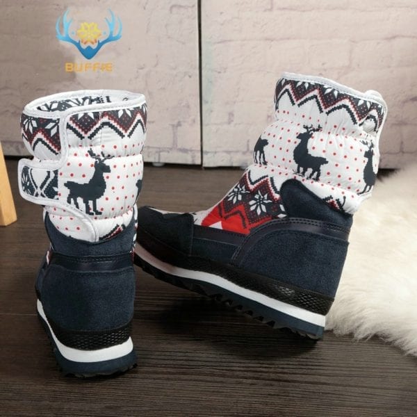 Women winter boots Lady warm shoes snow boot 30 natural wool insole cow suede toe plus 1