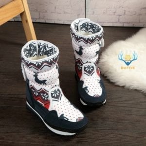 Women winter boots Lady warm shoes snow boot 30 natural wool insole cow suede toe plus