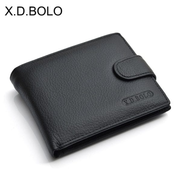 X D BOLO Wallet Men Leather Genuine Cow Leather Man Wallets With Coin Pocket Man Purse 1