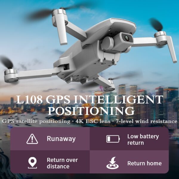 XKJ Gps Drone L108 With HD 4K Camera Professional 800m Image Transmission Brushless Motor Foldable Quadcopter 1