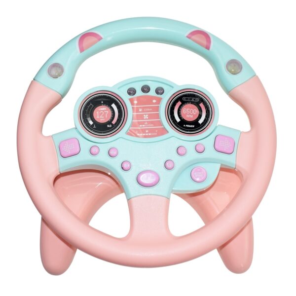 Eletric Simulation Steering Wheel Toy with Light Sound Baby Kids Musical Educational Copilot Stroller Steering Wheel 1