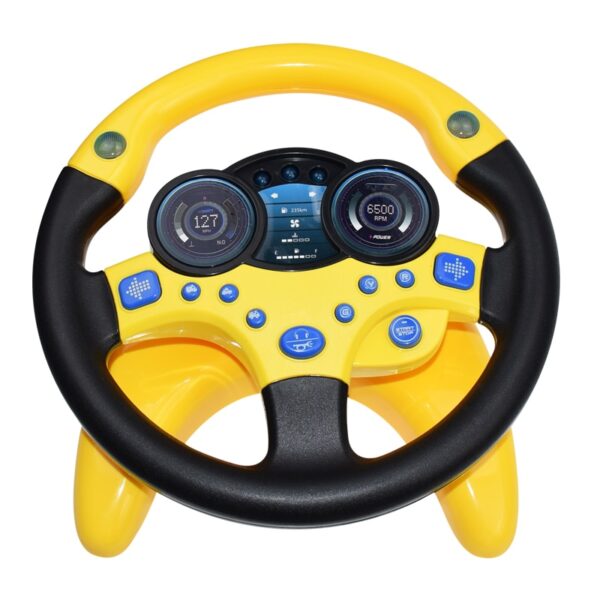 Eletric Simulation Steering Wheel Toy with Light Sound Baby Kids Musical Educational Copilot Stroller Steering Wheel 2