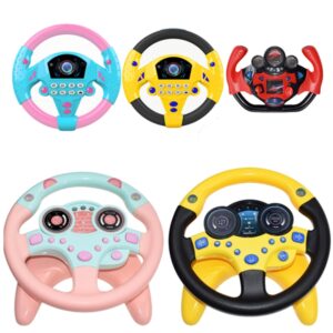 Eletric Simulation Steering Wheel Toy with Light Sound Baby Kids Musical Educational Copilot Stroller Steering Wheel