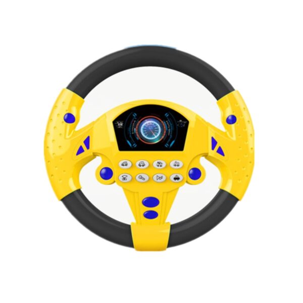 Eletric Simulation Steering Wheel Toy with Light Sound Baby Kids Musical Educational Copilot Stroller Steering Wheel 4