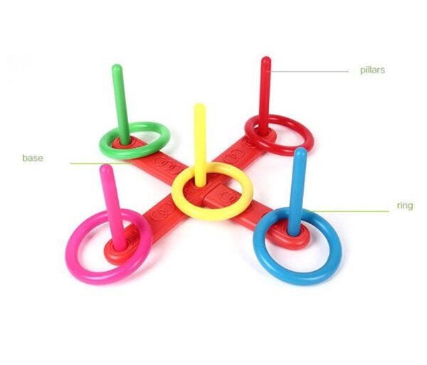 Funny Kids Outdoor Sport Toys Hoop Ring Toss Plastic Ring Toss Quoits Garden Game Pool Toy 3