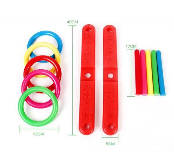 Funny Kids Outdoor Sport Toys Hoop Ring Toss Plastic Ring Toss Quoits Garden Game Pool Toy 4