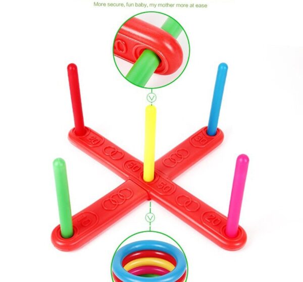 Funny Kids Outdoor Sport Toys Hoop Ring Toss Plastic Ring Toss Quoits Garden Game Pool Toy 5