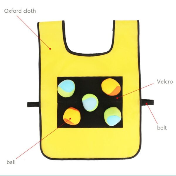 Kids Outdoor Sport Game Props Vest Sticky Jersey Vest Game Vest Waistcoat With Sticky Ball Throwing 4