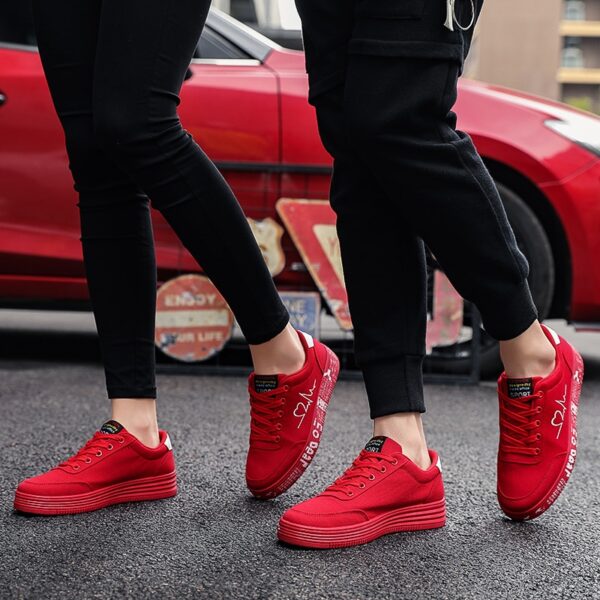 TYDZSMT 2021 Fashion Women Vulcanized Shoes Sneakers Ladies Lace up Casual Shoes Breathable Canvas Lover Shoes 3
