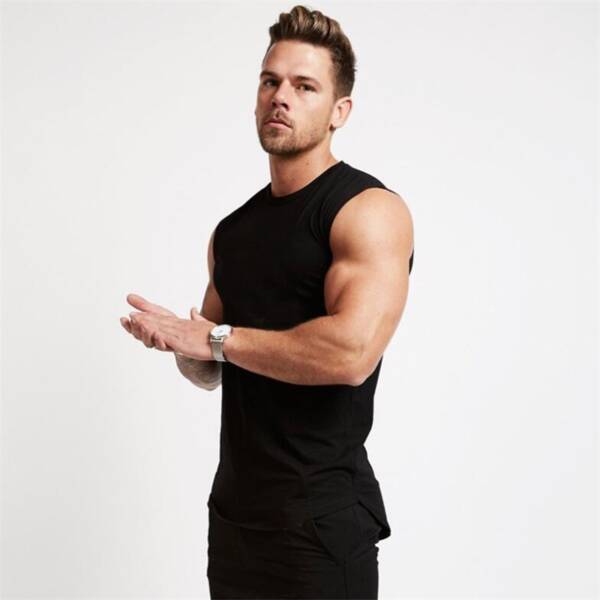 2020 Gym Workout Sleeveless Shirt Tank Top Men Bodybuilding Clothing Fitness Mens Sportwear Vests Muscle Men 7