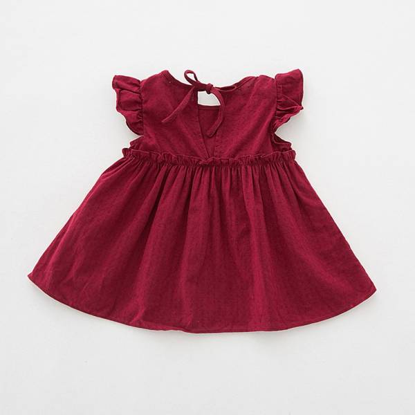 2021New Baby Girl Dresses A line Dress Toddler Kids Baby Girls Ruffle Solid Linen Elegant Princess 7