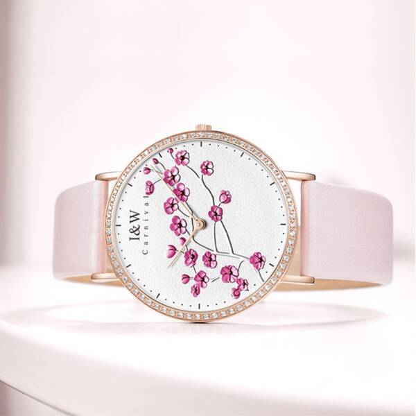 Carnival Brand Women Watches Ladies Fashion Unique Luxury Ultra Thin Sapphire Casual Leather Quartz Wristwatch Reloj 1