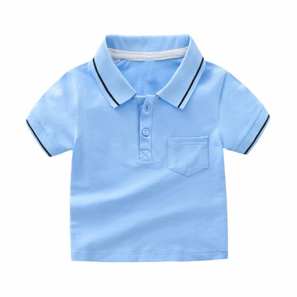 Children Tops Toddler Baby Boys Short Sleeve Turn down Collar Solid Color Gentleman T shirts Casual 6