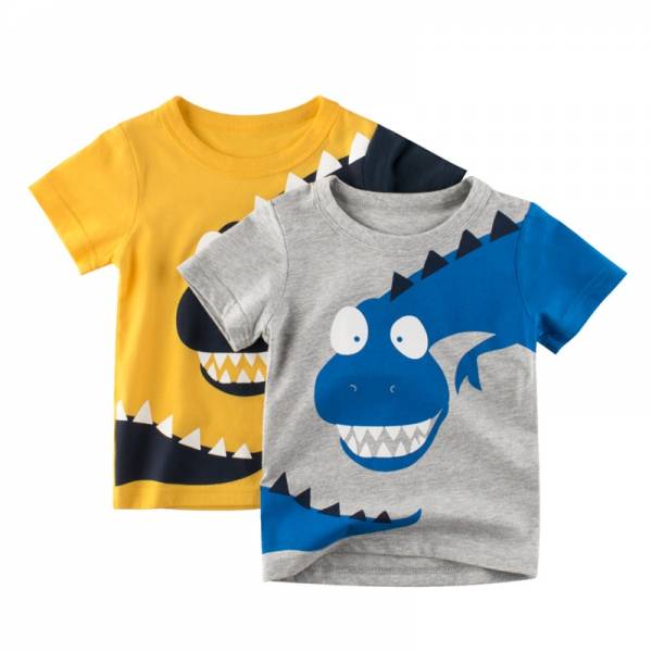 Children s Summer T Shirts Toddler Boys Cartoon Dinosaur Print Tops Graphic Clothes 3