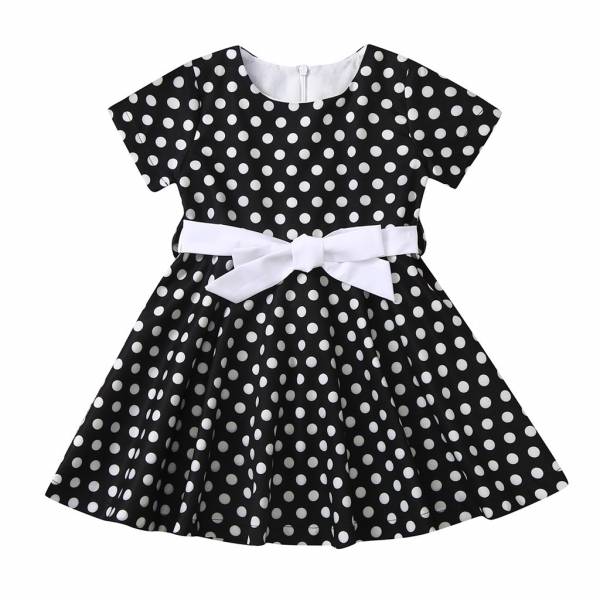 Kids Girls Vintage Dress Causual Children dresses Polka Dot Princess Swing Rockabilly Party Dresses Gentleman dress 3