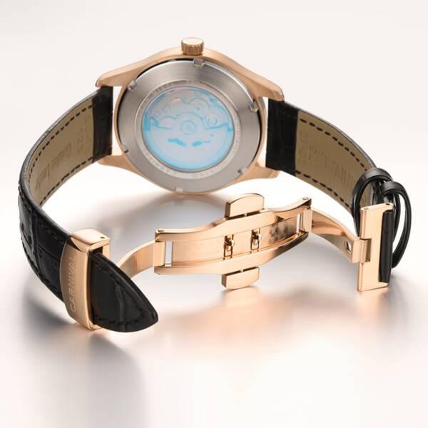 Relogio Masculino Carnival Brand Luxury Automatic Watch Mens Fashion 3D Tiger Rose Gold Mechanical Wristwatch Clock 4