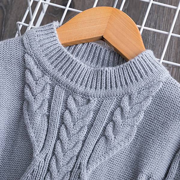Sale 2021 Winter Knitted Chiffon Girl Sweater Dress Party Long Sleeve Children Clothes Dresses For Girls 3