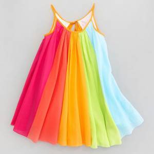 Summer Girl Princess Dress Toddler Kids Baby Girl Princess Clothes Sleeveless Chiffon Tutu Rainbow Dresses For