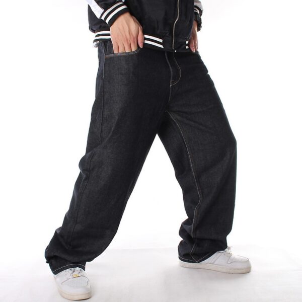 2021 Men s Black Baggy Jeans Hip Hop Designer Skateboard Pants loose Style True HipHop Rap 3