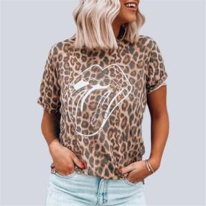 Leopard T shirt Women Short Sleeve 2020 New Fashion Tops Tee Shirts Women Clothes Summer T