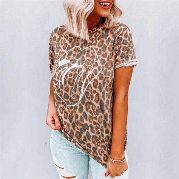 Leopard T shirt Women Short Sleeve 2020 New Fashion Tops Tee Shirts Women Clothes Summer T 4