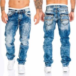Puimentiua 2021 New Jeans Men Elastic Waist Skinny Jeans Men Fashion Stretch Ripped Pants Streetwear Mens