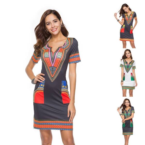 Sexy Dresses Summer Women s Dress 2021 Female Clothing Tropical Woman Skirt Ethnic Print Bodycon Beach 3
