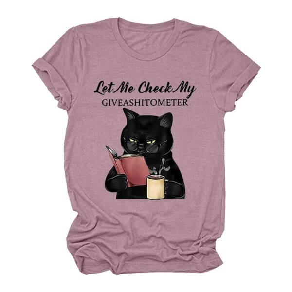 Summer Cotton Women T Shirt Plus Size Lovely Cat Print Short Sleeve Graphic Tee Shirt Casual 3