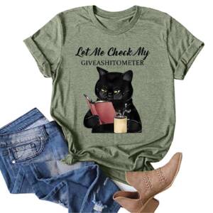 Summer Cotton Women T Shirt Plus Size Lovely Cat Print Short Sleeve Graphic Tee Shirt Casual
