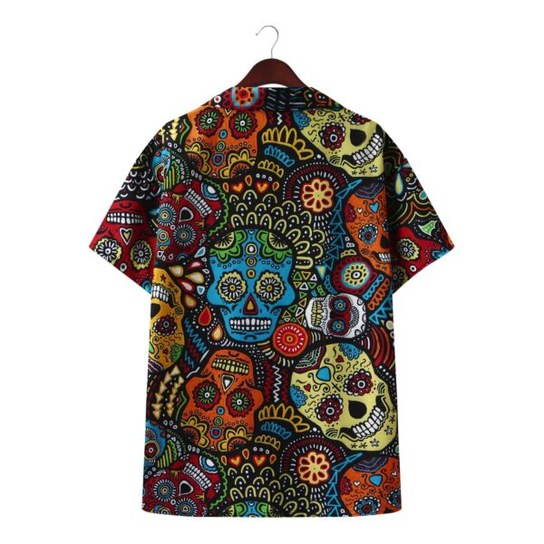 Summer Men Printed Shirt Lapel Casual Chic Button Short Sleeve Camisas Hombre 2021 Fashion Streetwear Hawaiian 1