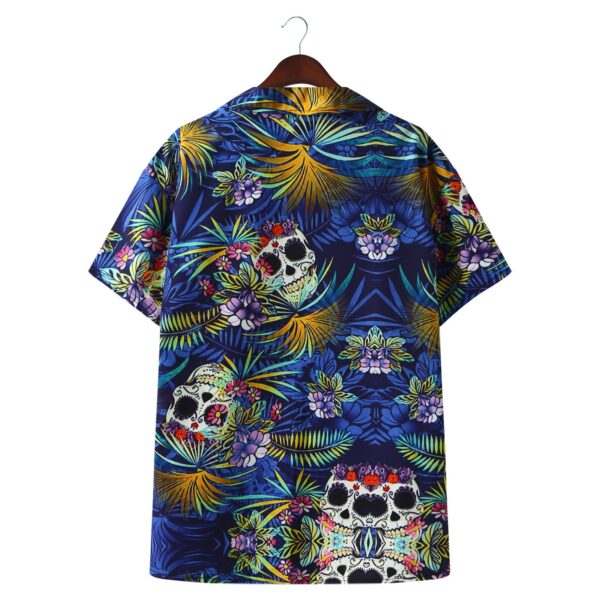 Summer Men Printed Shirt Lapel Casual Chic Button Short Sleeve Camisas Hombre 2021 Fashion Streetwear Hawaiian 3