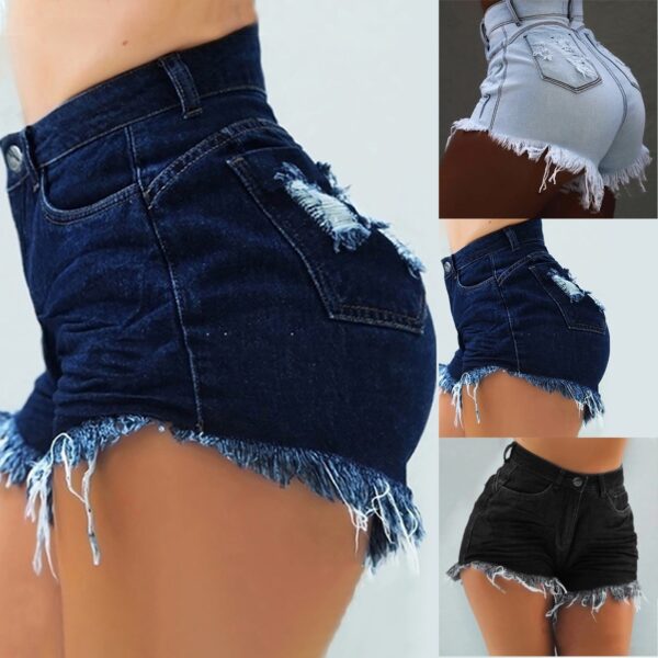 Trendy Summer Refreshing Women s Solid Color Short Shorts Women s Casual High Waist Skinny Sexy 3