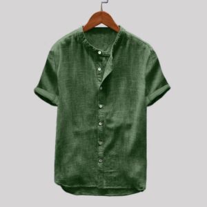 Vintage Cotton Linen Shirt Men s Summer Shirt Pure Hemp Short Sleeves Cotton Linen Shirt Harajuku